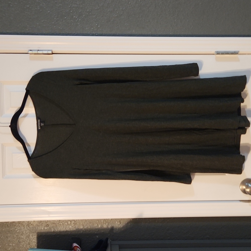 Express charcoal long sleeve dress